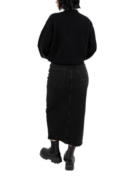 Lovedrobe High Neck Applique Jumper, Black/White - view 2, Black/White