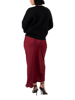 Lovedrobe Bow Button Ribbed Cardigan - view 2, Black