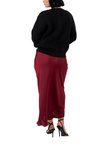 Lovedrobe Bow Button Ribbed Cardigan - view 2, Black