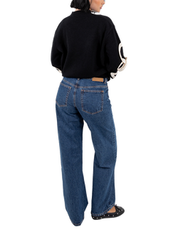 Lovedrobe High Neck Squiggle Applique Jumper - view 2, Black