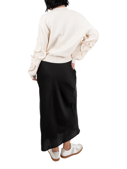 Lovedrobe High Neck Squiggle Applique Jumper - view 2, Cream
