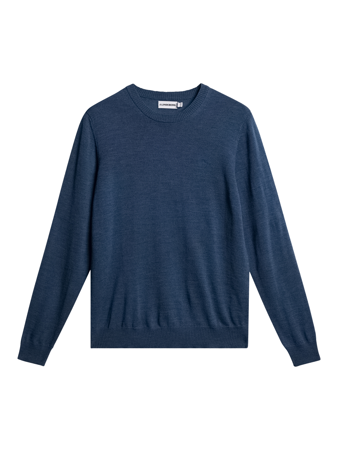 Product image 5 of 5, which shows J.Lindeberg Keane Wool Crew Neck Jumper, Indigo Melange, XXL