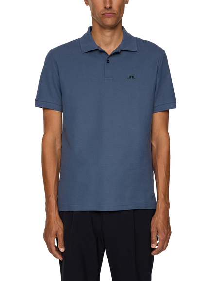 J.Lindeberg Rudy Cotton Slim Fit Short Sleeve Polo Shirt, Vintage Indigo, Vintage Indigo