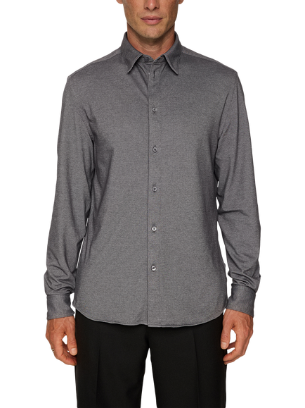 J.Lindeberg Marlon Cotton Blend Regular Fit Piqué Shirt, Asphalt, Asphalt
