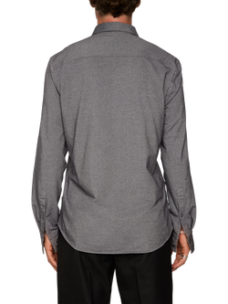 J.Lindeberg Marlon Cotton Blend Regular Fit Piqué Shirt, Asphalt - view 2, Asphalt