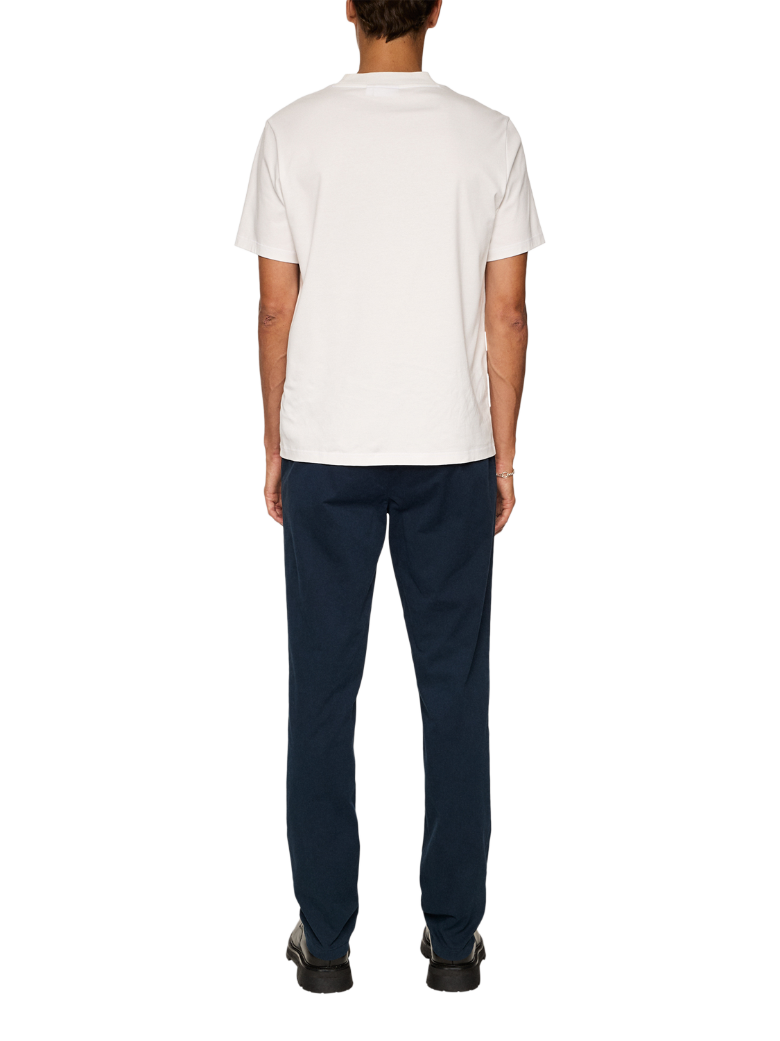 Product image 2 of 5, which shows J.Lindeberg Ched Cotton Stretch Trousers, Navy, 30R