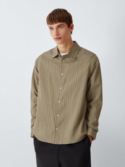 Kin Striped Modal Blend Shirt, Brown