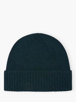 Brora Pure Cashmere Beanie Hat, Ivy