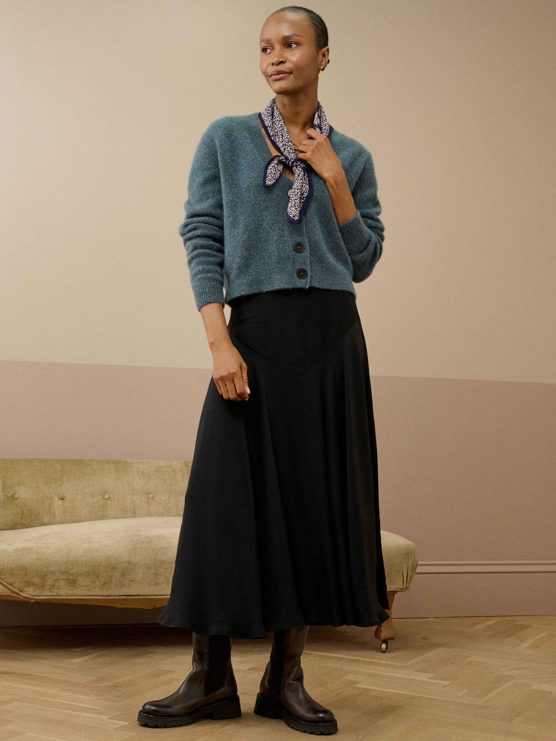 Brora Alpaca-Merino Wool Blend V-Neck Cardigan