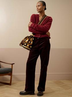 Brora Alpaca-Merino Wool Blend V-Neck Cardigan, Hawthorn