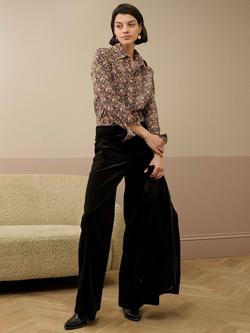 Brora Silk Floral Liberty Print Shirt - view 2, Berry/Multi