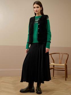 Brora Alpaca-Merino Wool Blend Fair Isle Yoke Jumper - view 2, Emerald