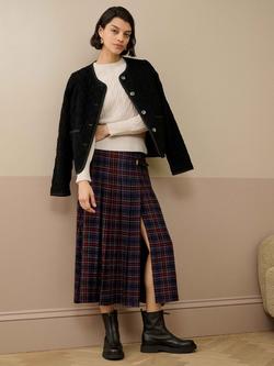 Brora Cashmere Cable Knit Crew Neck Jumper - view 2, Swan