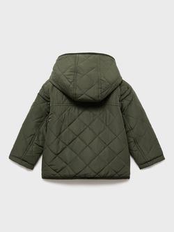 Mango Kids' Escocia Jacket, Khaki - view 2, Khaki
