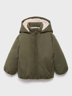 Mango Kids' Jordi Coat, Khaki, Khaki