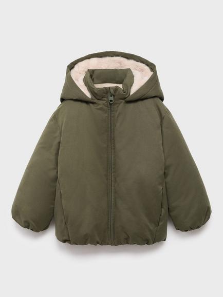 Mango Kids' Jordi Coat, Khaki, Khaki