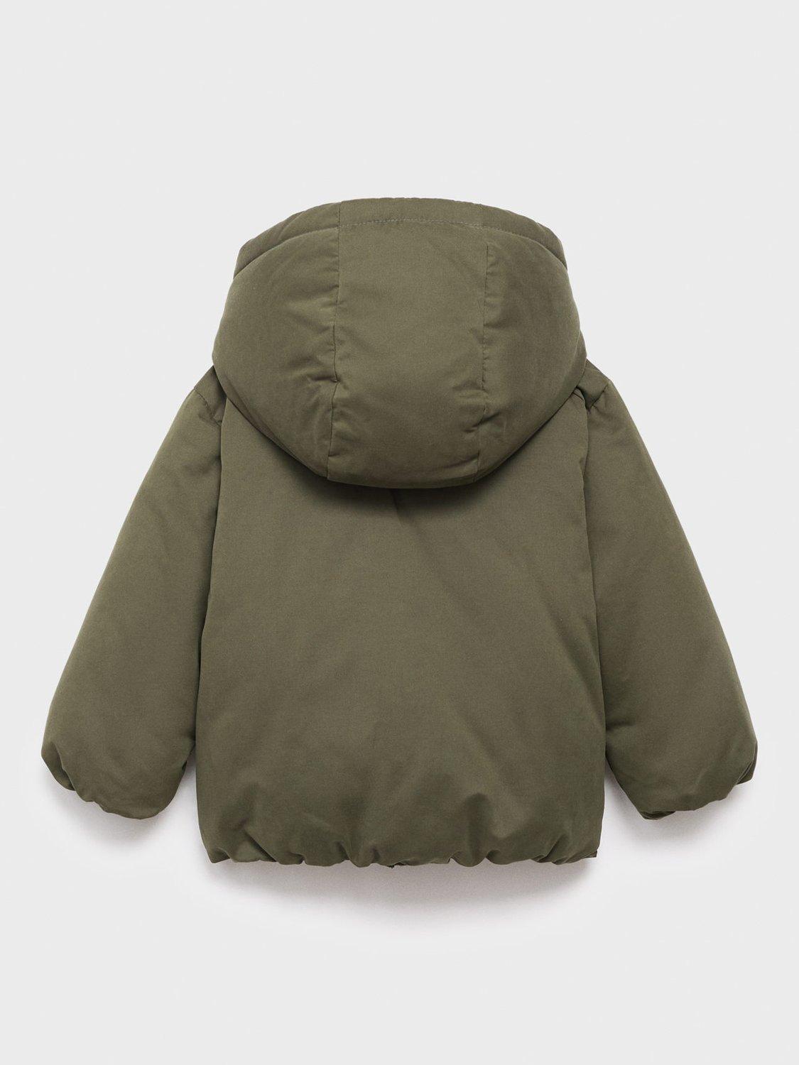Product image 2 of 4, which shows Mango Kids' Jordi Coat, Khaki, 12-18 months