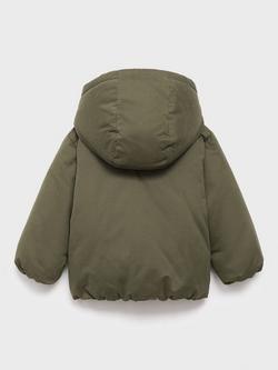 Mango Kids' Jordi Coat, Khaki - view 2, Khaki
