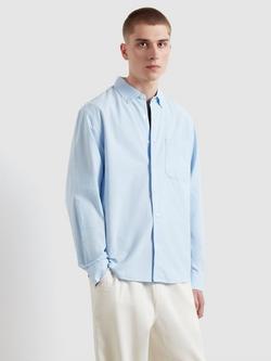Farah Button Down Collar Cotton Shirt, Sky Blue
