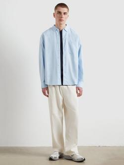 Farah Button Down Collar Cotton Shirt - view 2, Sky Blue