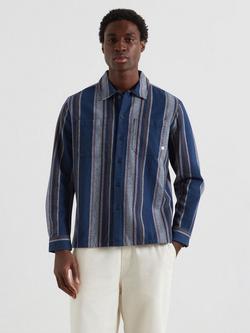 Farah Stripe Cotton Shirt - view 2, Blue Multi