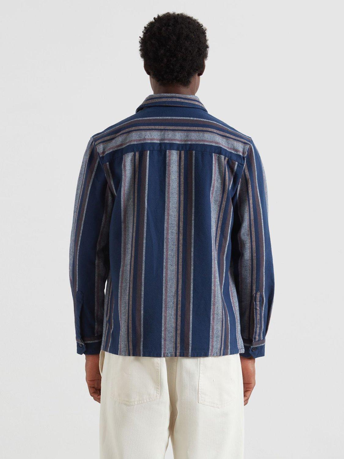 Product image 3 of 4, which shows Farah Stripe Cotton Shirt, Blue Multi, S