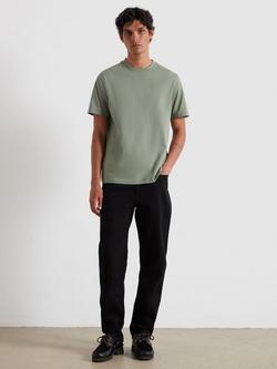 Farah Crew Neck Cotton T-Shirt, Tarragon Green, Tarragon Green