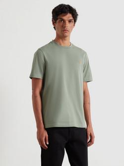 Farah Crew Neck Cotton T-Shirt, Tarragon Green - view 2, Tarragon Green