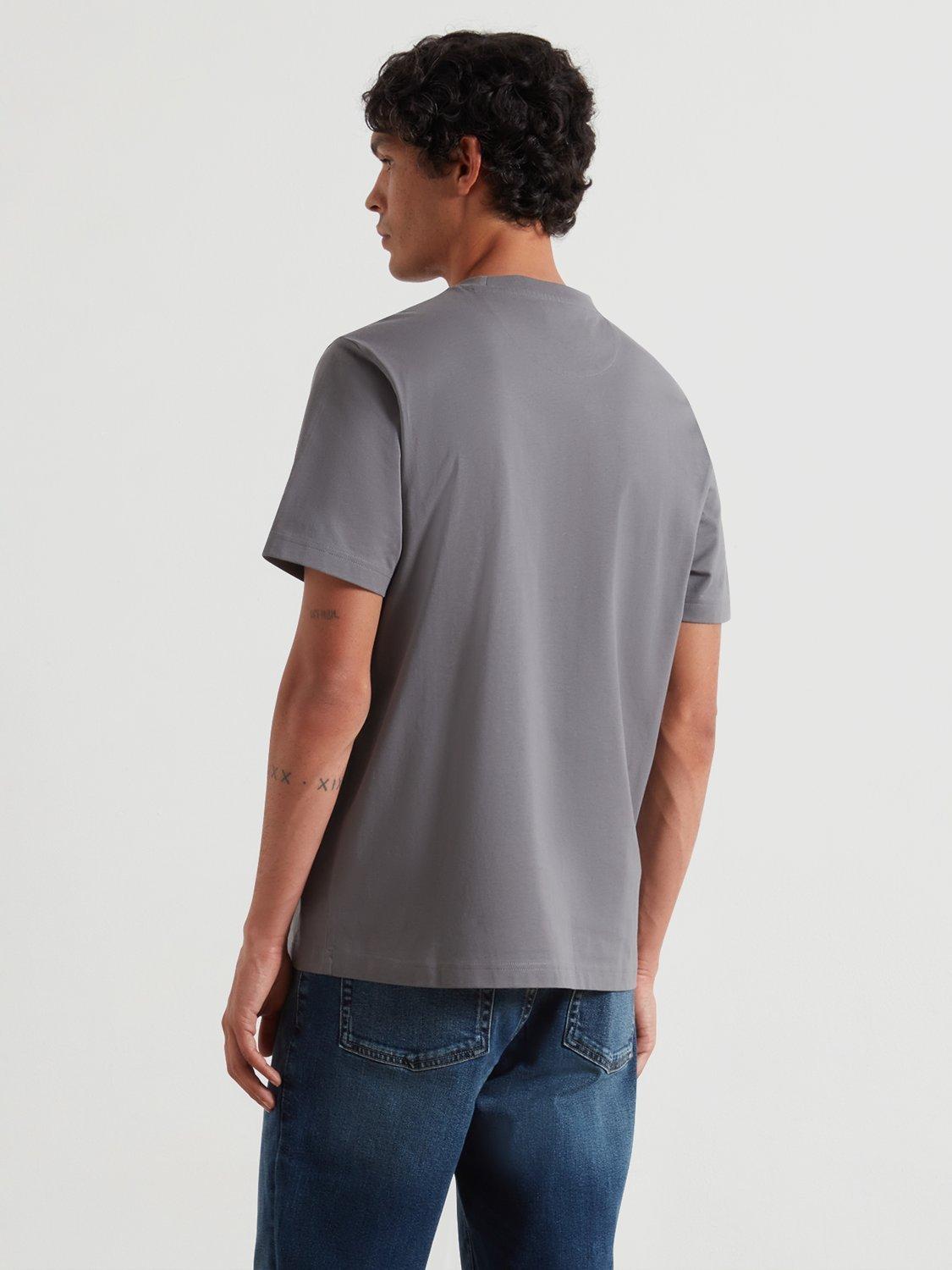 Product image 3 of 4, which shows Farah Crew Neck Cotton T-Shirt, Grey Shade, S