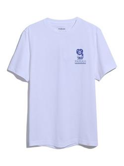 Farah Organic Cotton Graphic Short Sleeve Crew Neck T-Shirt, White