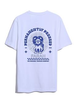 Farah Organic Cotton Graphic Short Sleeve Crew Neck T-Shirt - view 2, White