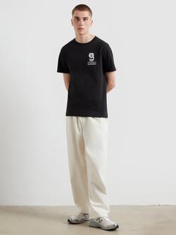 Farah Organic Cotton Graphic Short Sleeve Crew Neck T-Shirt - view 2, Black