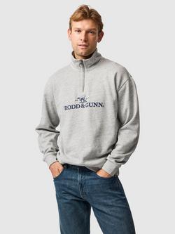 Rodd & Gunn Milford Sound Cotton Quarter-Zip Sweater, Ash