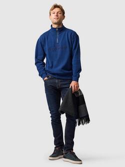 Rodd & Gunn Milford Sound Cotton Quarter-Zip Sweater - view 2, Lagoon