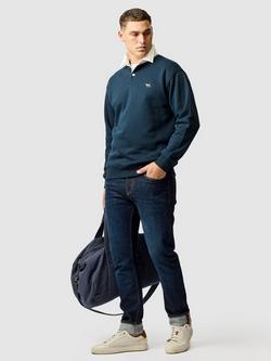 Rodd & Gunn Otago Cotton Blend Rugby Shirt - view 2, Eclipse