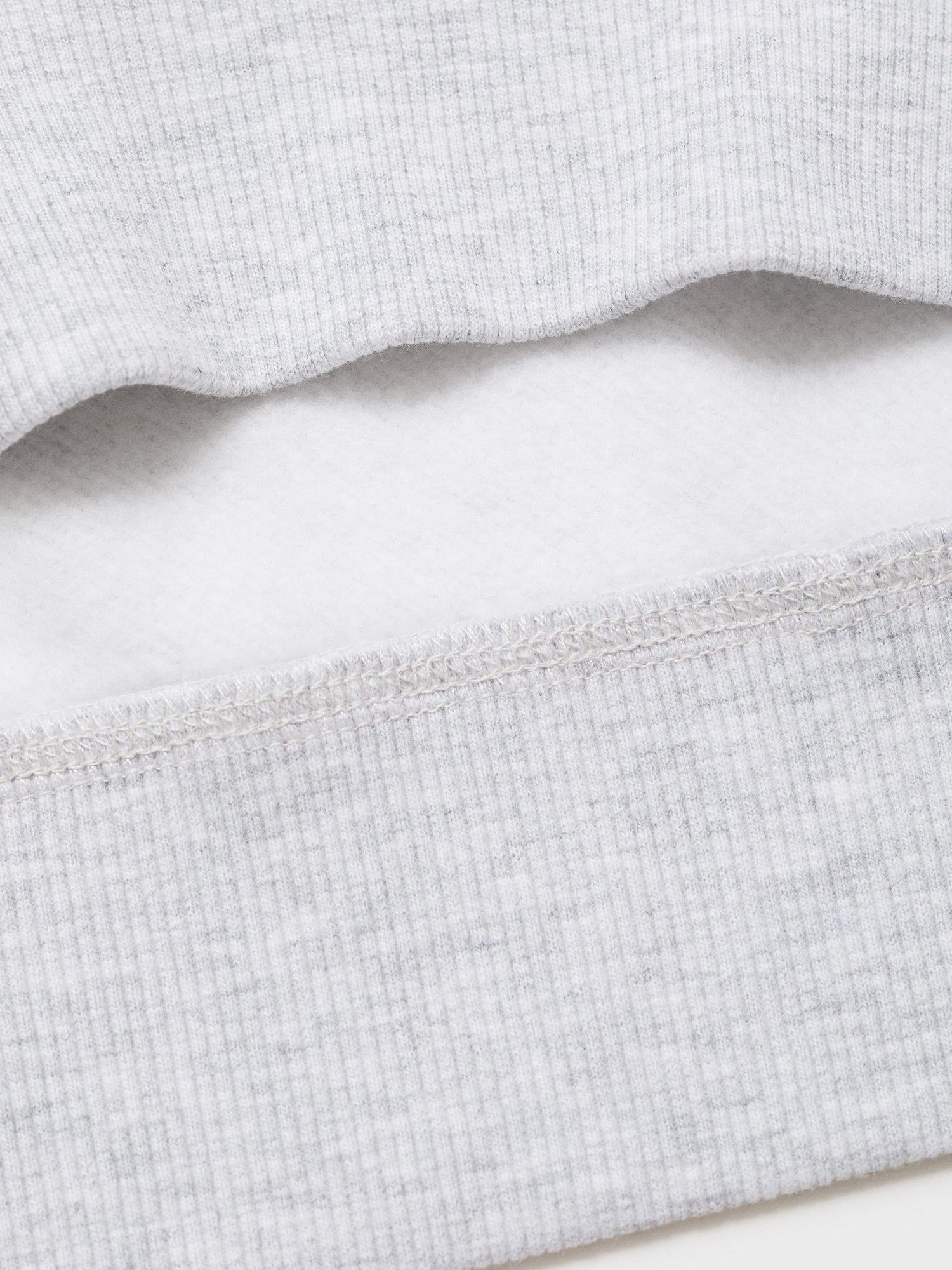 Product image 5 of 6, which shows Mango Kids' Cotton Blend Zip Neck Sweatshirt, Medium Grey, 9-10 years