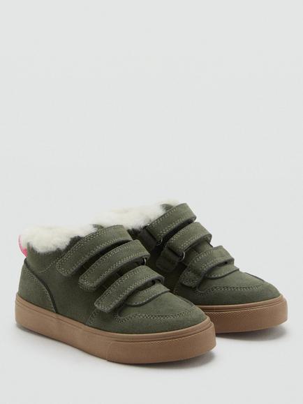 Mango Kids' Velcro Trainers, Khaki, Khaki