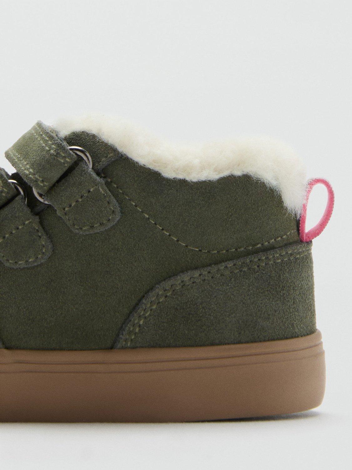 Product image 3 of 4, which shows Mango Kids' Velcro Trainers, Khaki, 4.5 Jnr