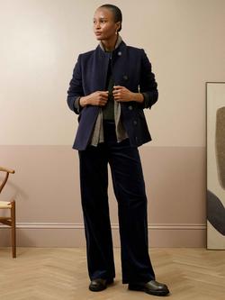 Brora Pure Wool Longline Blazer Jacket - view 2, Ink