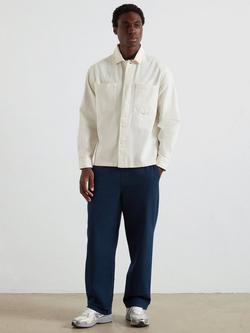 Farah Cotton Herringbone Long Sleeve Collar Shirt - view 2, Ecru