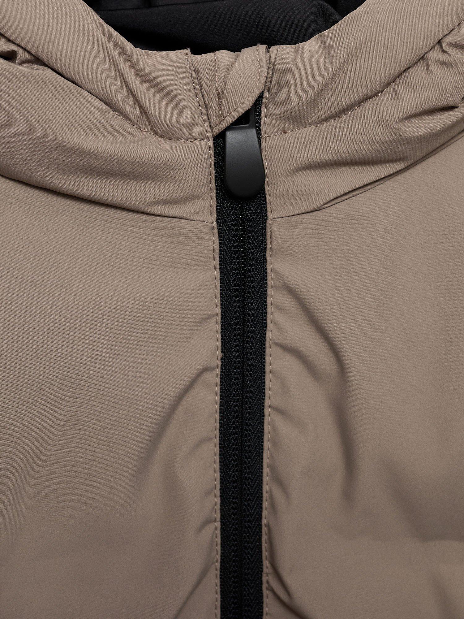 Product image 4 of 4, which shows Mango Kids' Afrilong Quilted Puffer Jacket, Medium Brown, 6 years
