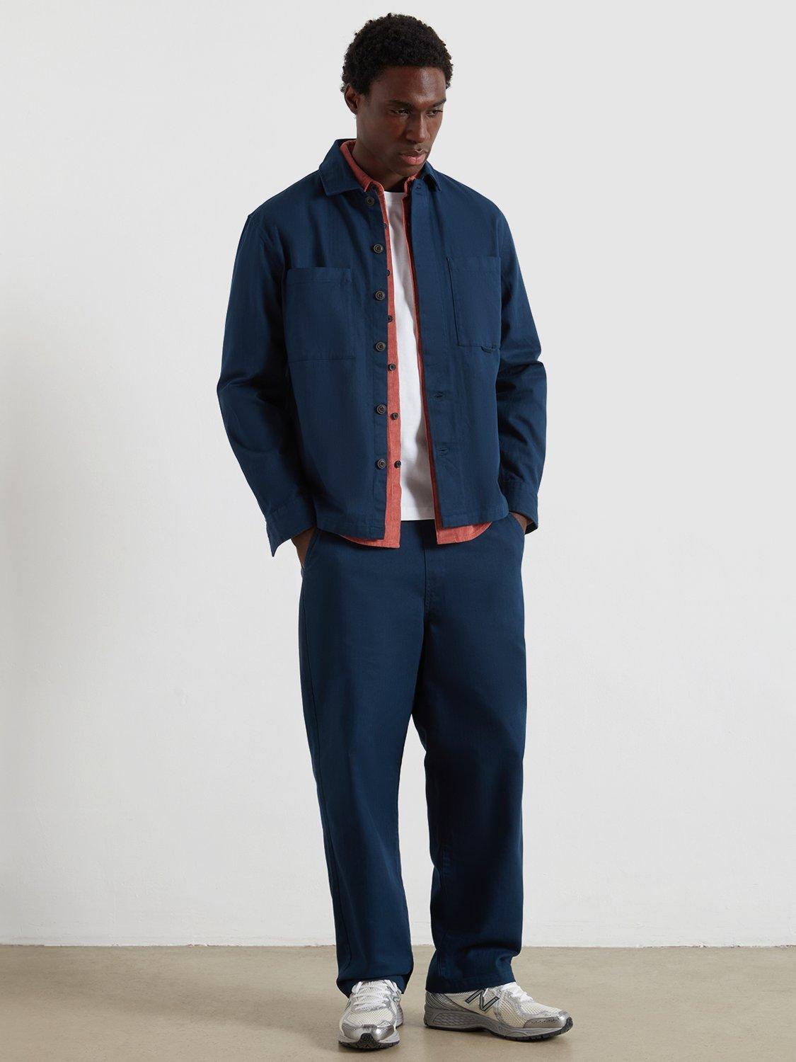 Product image 2 of 5, which shows Farah Cotton Herringbone Long Sleeve Collar Shirt, Yale, S