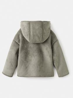Mango Kids' Bombai Hooded Coat, Khaki - view 2, Khaki