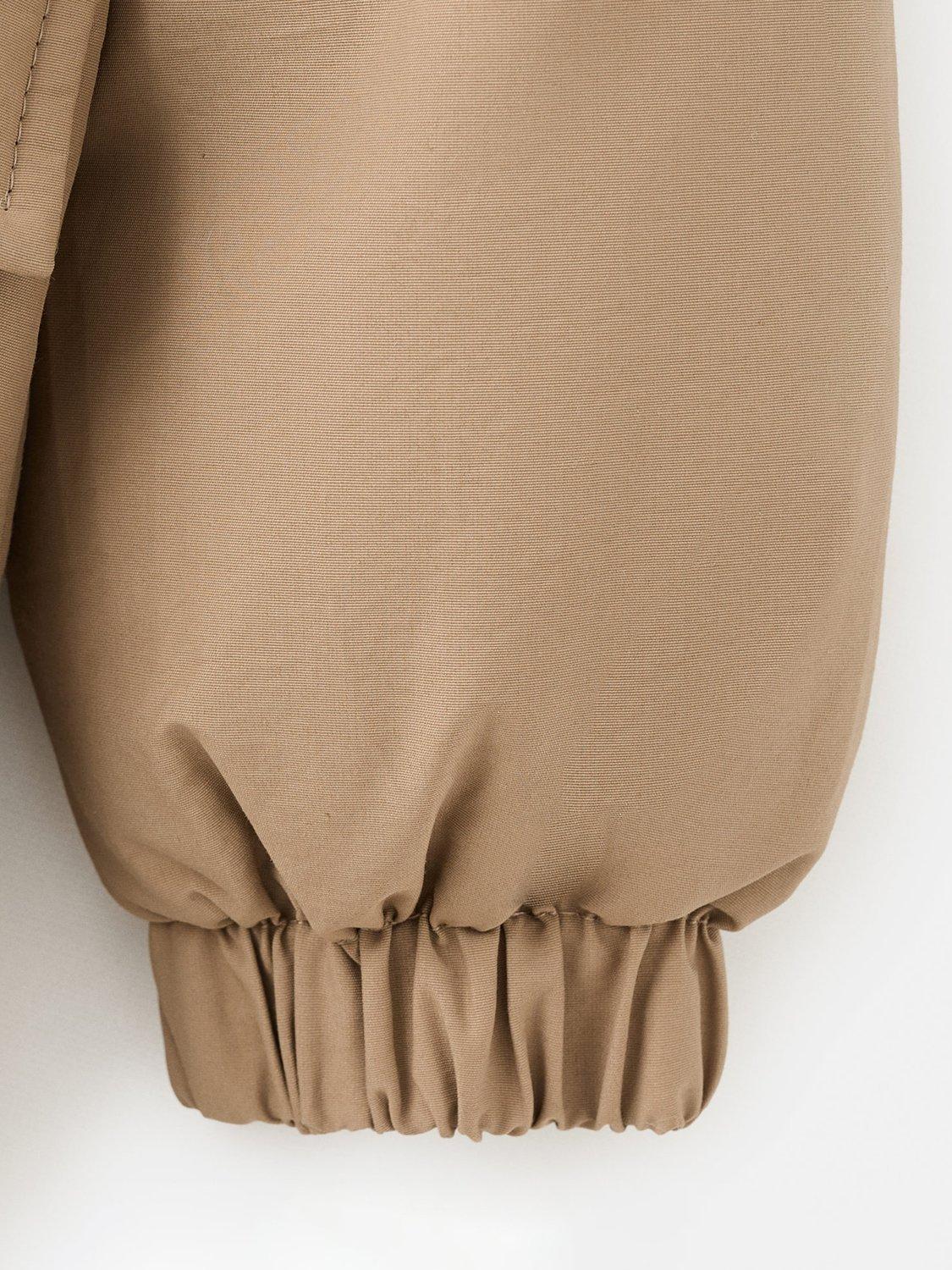 Product image 3 of 4, which shows Mango Kids' Carlos Padded Hooded Jacket, Dark Brown, 18-24 months