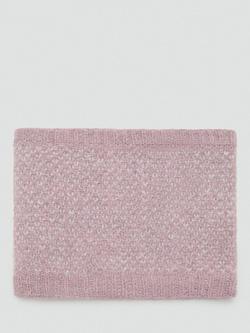 Mango Kids' Oslops Knitted Scarf, Light Pastel Pink, Light Pastel Pink