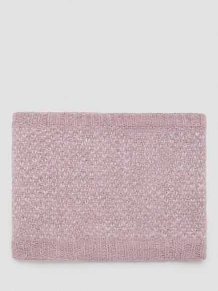 Mango Kids' Oslops Knitted Scarf, Light Pastel Pink, Light Pastel Pink