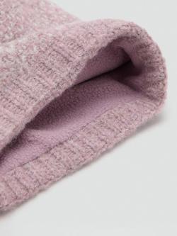 Mango Kids' Oslops Knitted Scarf, Light Pastel Pink - view 2, Light Pastel Pink