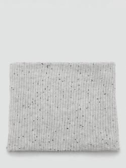 Mango Kids' Knitted Sequin Scarf, Grey, Grey