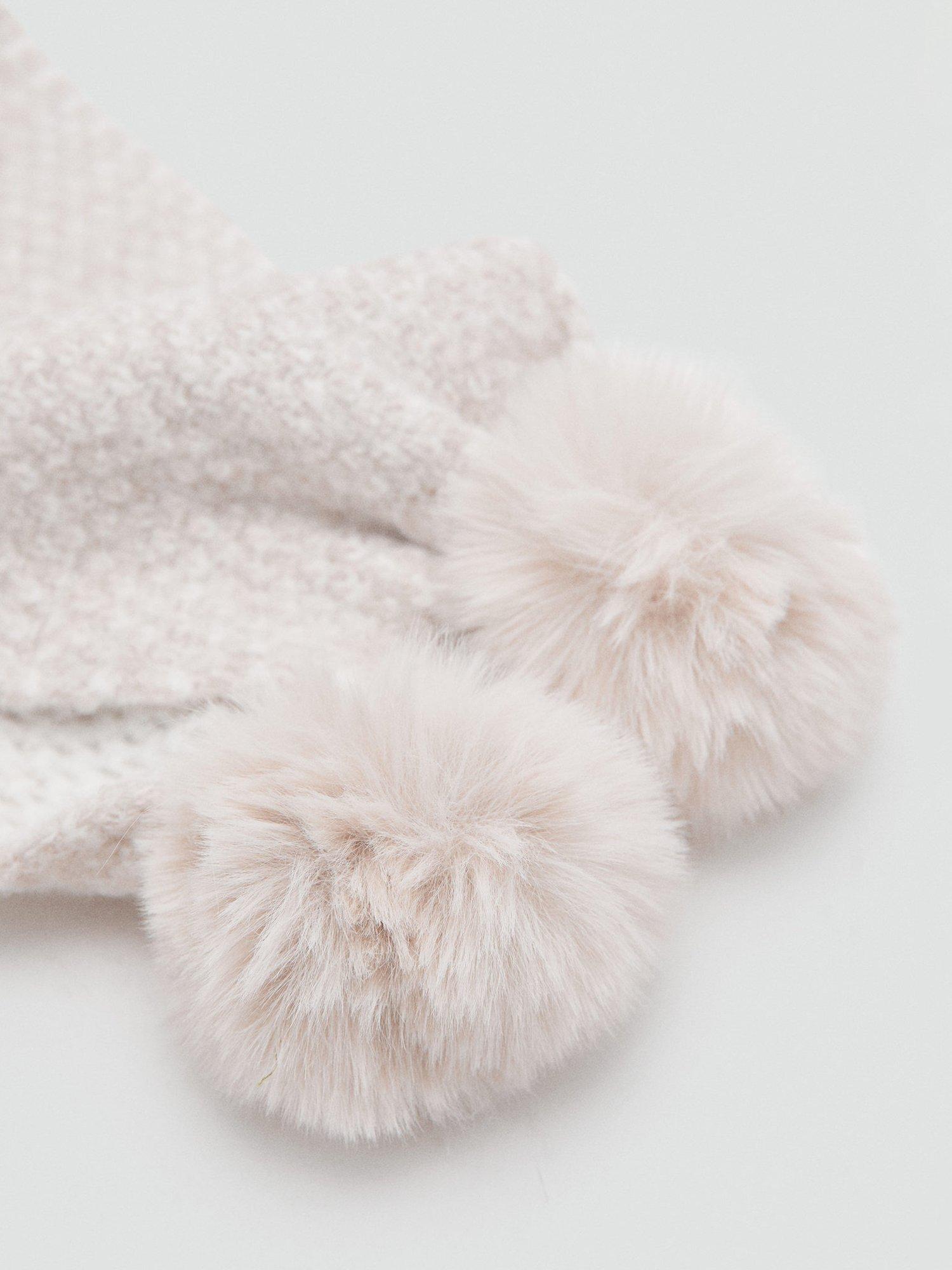 Product image 2 of 2, which shows Mango Kids' Oslops Knitted Scarf, Light Pastel Brown