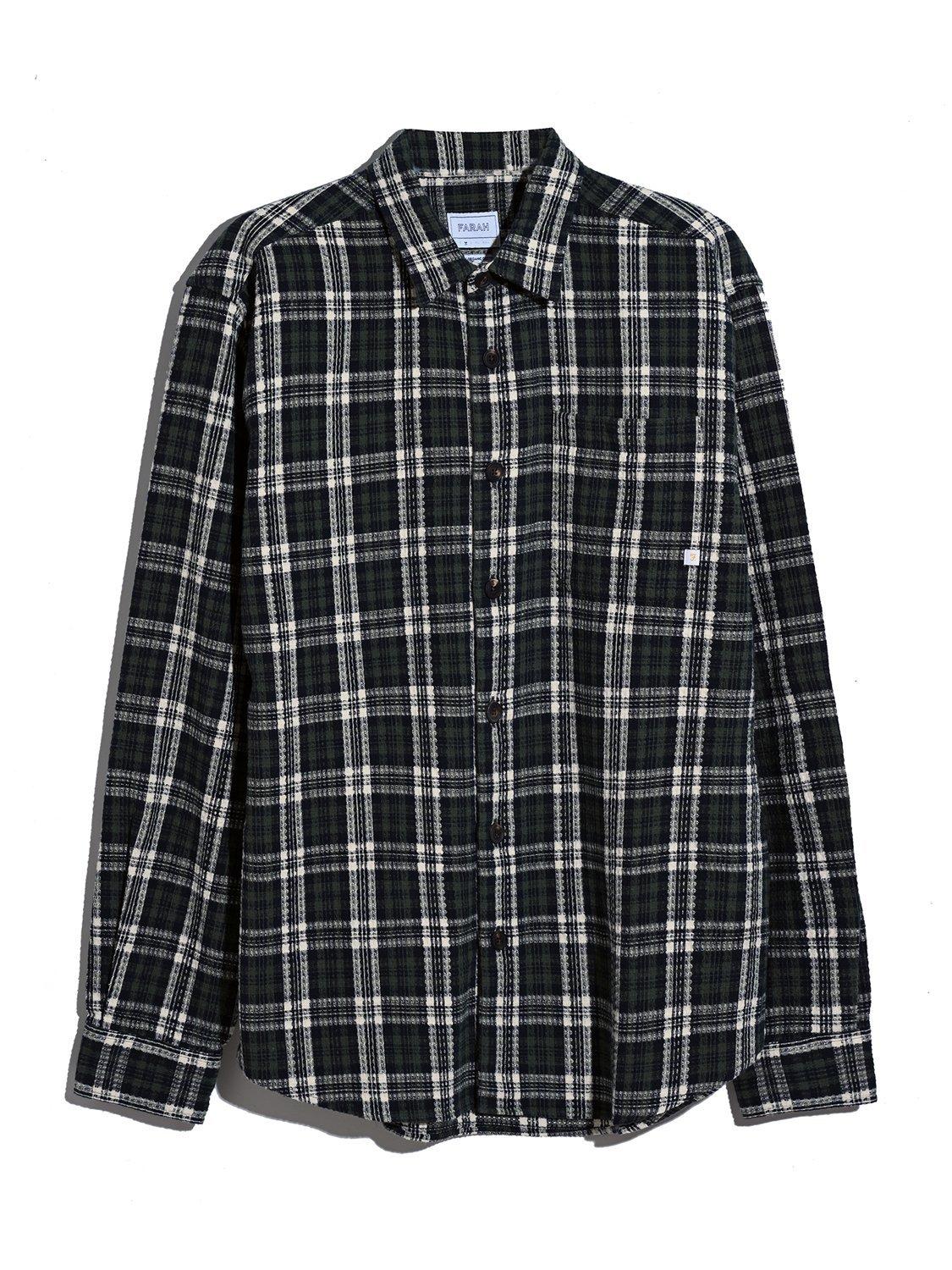 Product image 4 of 5, which shows Farah Check Cotton Shirt, Rosemary, S